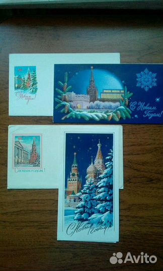 Новогодние СССР - Кремль, санки, тройки, Дед Мороз