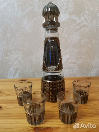 Графин и 4 стопки СССР