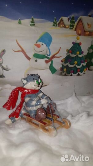 Ватные елочные игрушки