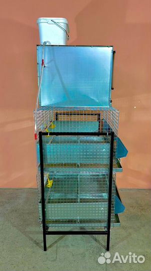 Клетка для бройлеров каркасная с брудером