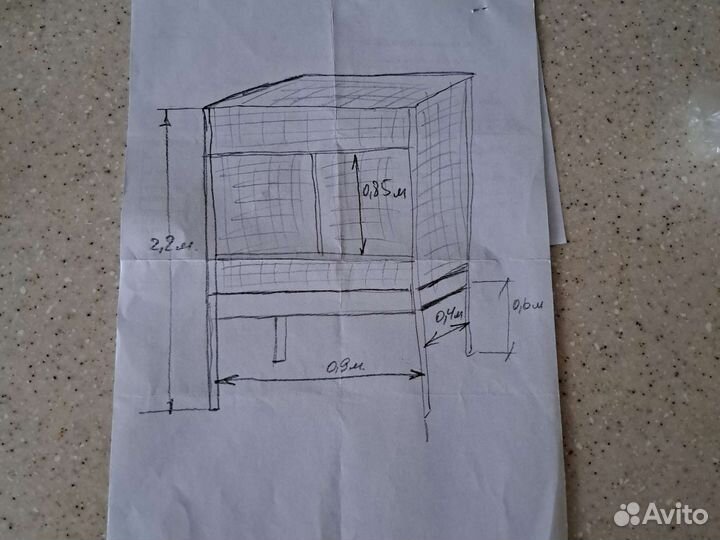 Клетка-витрина для грызунов, шиншилл, хорька