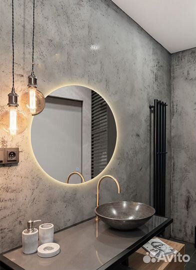 Парящее зеркало с LED подсветкой