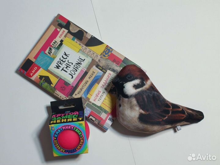 Игрушка воробей, антистресс набор