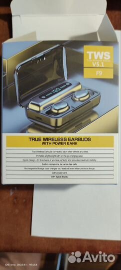 Беспроводные наушники TWS F9 V 5.1 + PowerBank