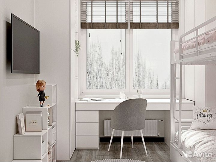 Стол у окна со шкафом в рассрочку