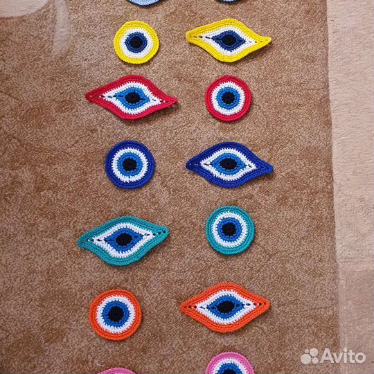 Нашивки, для одежды,от сглаза вязаные крючком