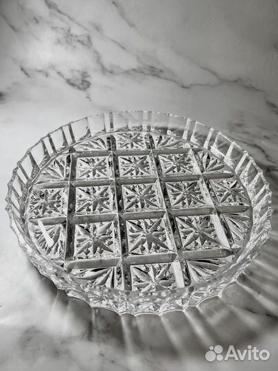 Хрустальный поднос/тарелка