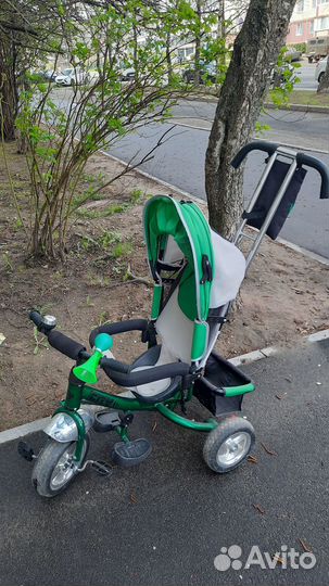 Детский велосипед с родительской ручкой бу