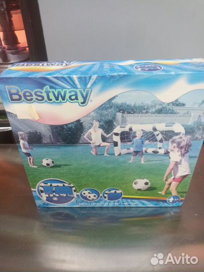 Ворота футбольные надувные с 2 мячами Bestway