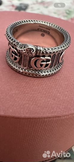 Кольцо gucci серебро