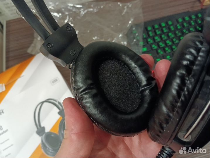 Наушники A4tech с микрофоном, usb