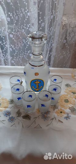 Графин стекляный Bohemia с 6ю рюмками