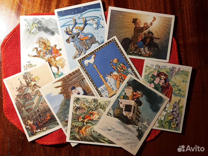 Открытки (народные сказки) 1950е. годы СССР