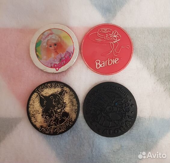 Фишки Aloha, Barbie, Tom&Jerry 4 шт