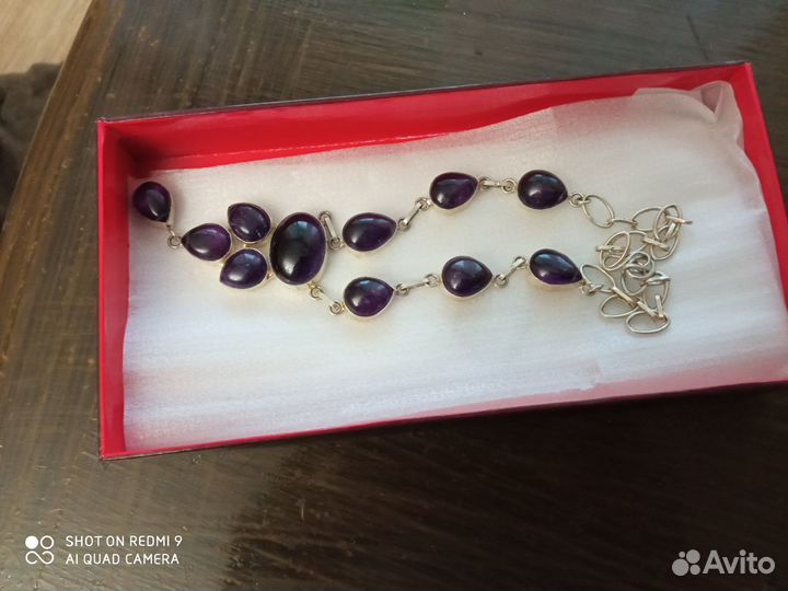 Колье с аметистами