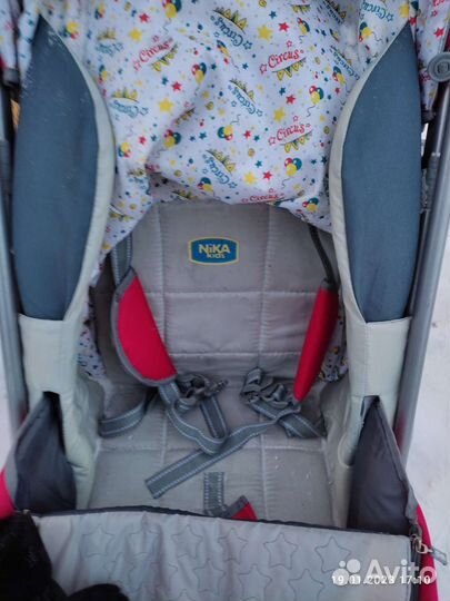 Детские санки коляска с большими колесами