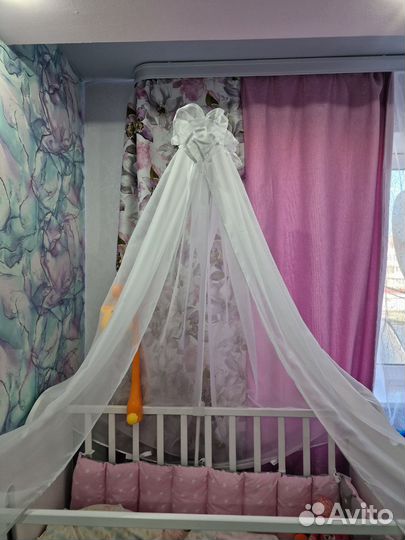 Балдахин в кроватку с держателем