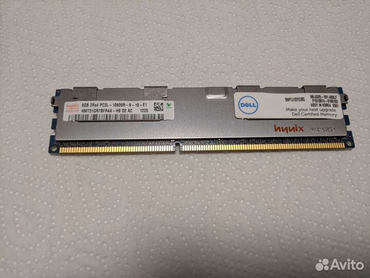 Серверная Память Registered ECC DDR3 16GB 8GB