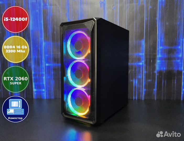 Мощный игровой пк i5-RTX2060SUP-16DDR4-XWH3164-H610