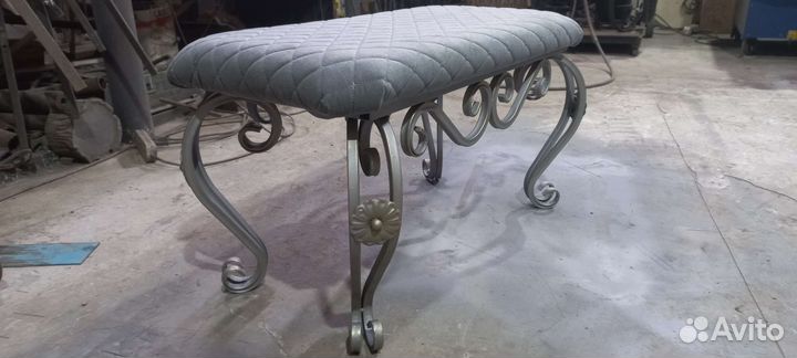 Банкетка пуфик кованый