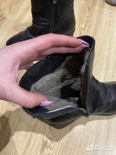 Полусапоги натуральная кожа и мех 37 размер