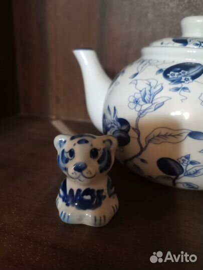 Сервиз чайный гжель фигурки