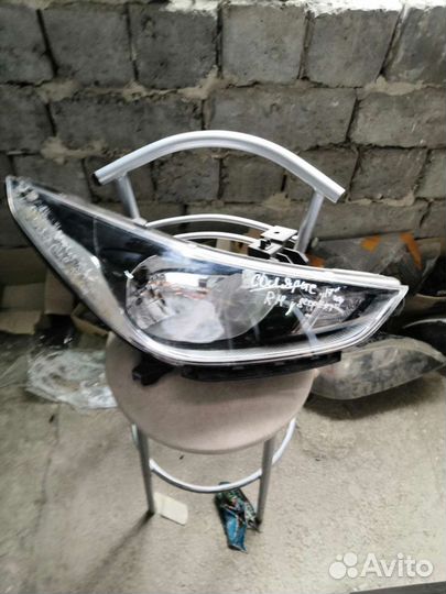 Hyundai solaris Солярис фара правая