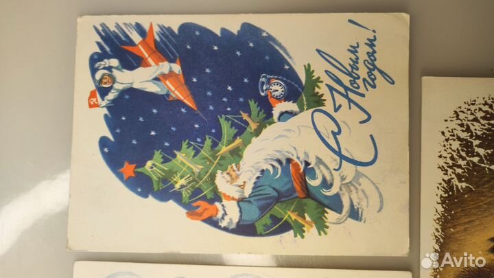 Новогодние открытки СССР