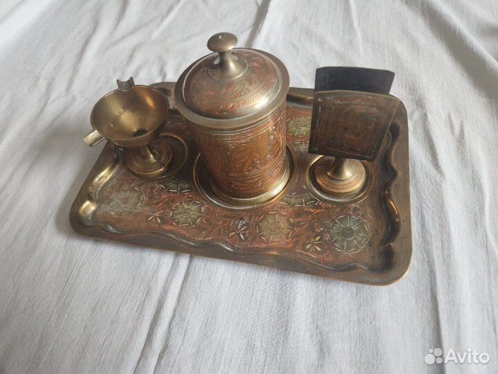Набор для курения. Латунь. Индия. Винтаж. 1974г