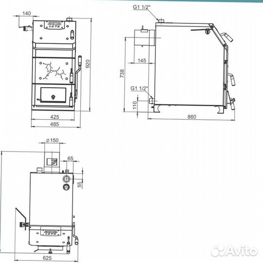 Котел твердотопливный Zota Lava 26