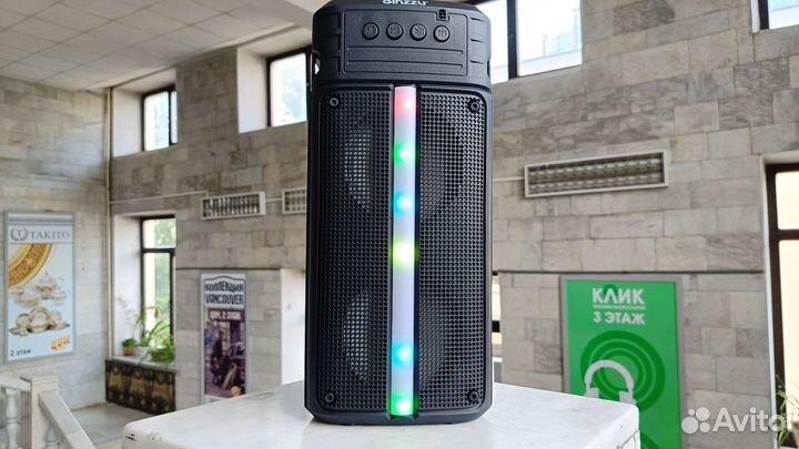 Блютуз колонка Ginzzu + караоке и радио