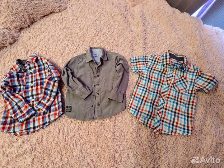 Рубашки на мальчика пакетом 2-4 года