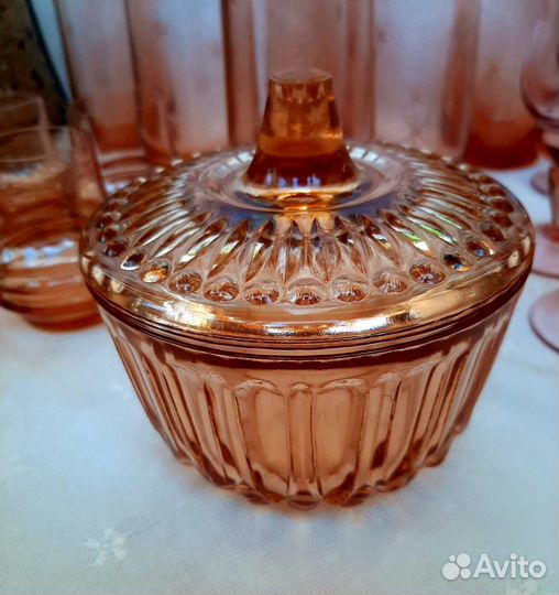 Набор посуды карамельное стекло СССР