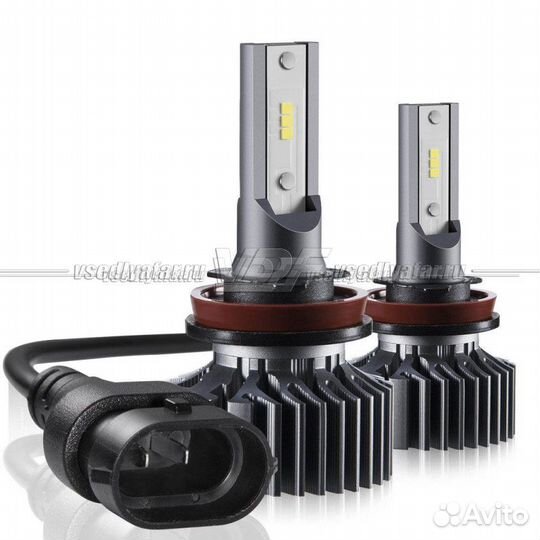 Светодиодные лампы Н11 F6 4000LM, 6000K (комплект