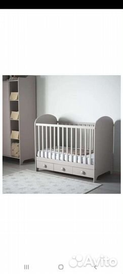 Детская кроватка Икея от 0 до 3 х лет+ матрас