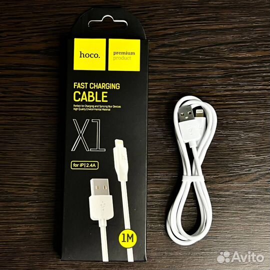 USB-кабель hoco X1, 1 метр для iPhone, белый