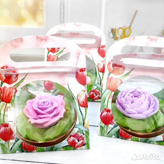 Подарок цветы из мыла