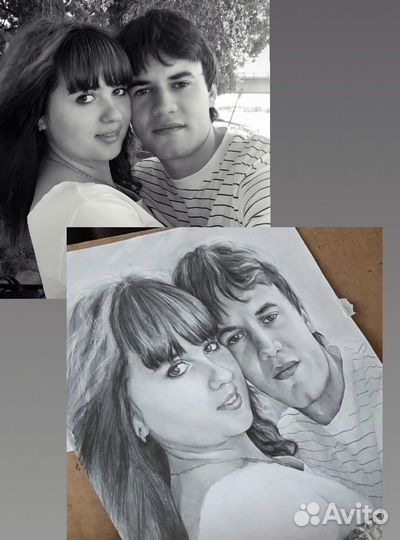 Портрет по фото карандашом