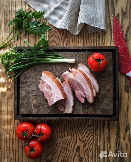 Доска торцевая из дуба для подачи и нарезки