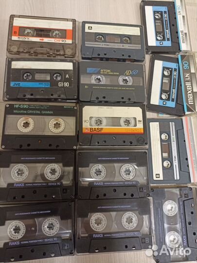 Аудиокассеты редкие basf, Sony, Maxell, raks и др