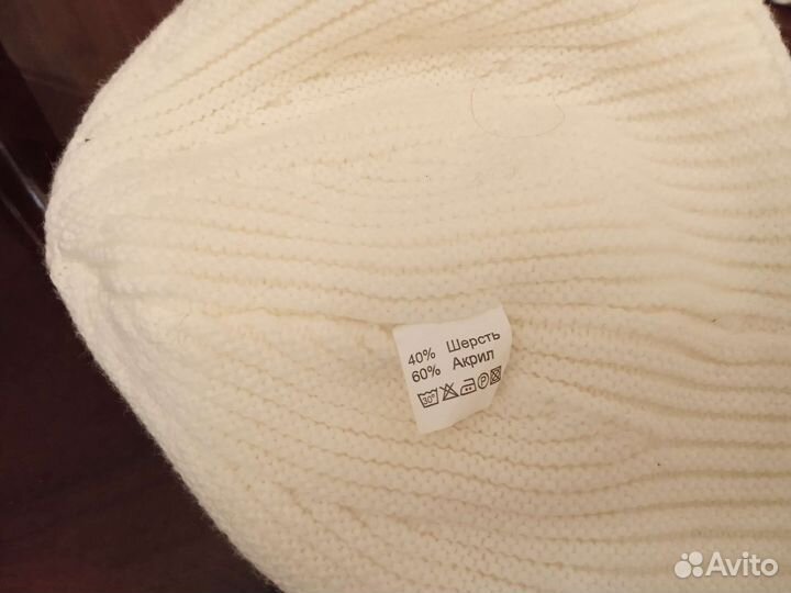 Белый двойной берёт и снуд