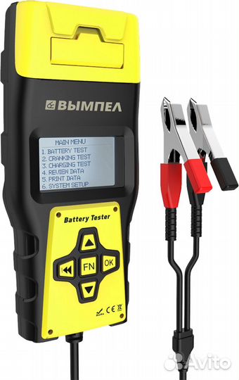 Тестер акб ва1000 (с принтером, 12в акб, русский я