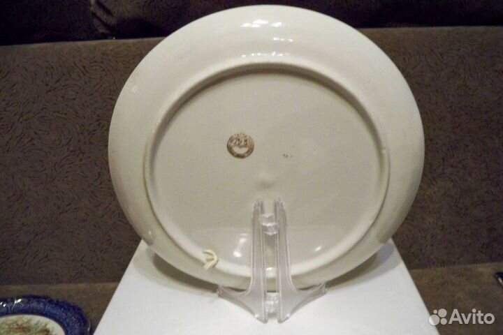 Тарелка настенная Гжель винтаж