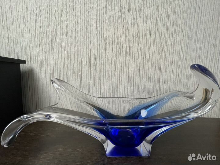 Ваза цветное стекло чехия