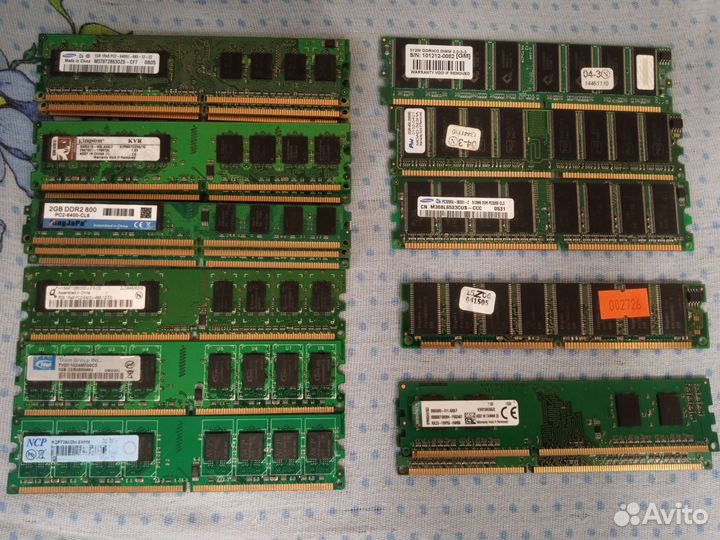 Оперативная память DDR, DDR2, DDR3, sdram