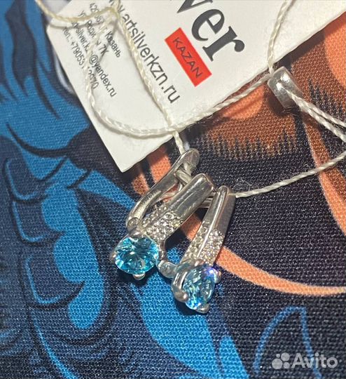 Серьги серебро