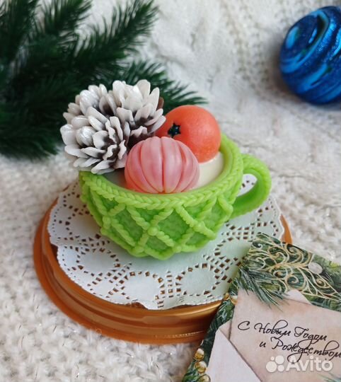 Чашечка из мыла ручной работы