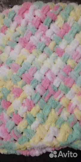 Плед детский, из пряжи Alize puffi