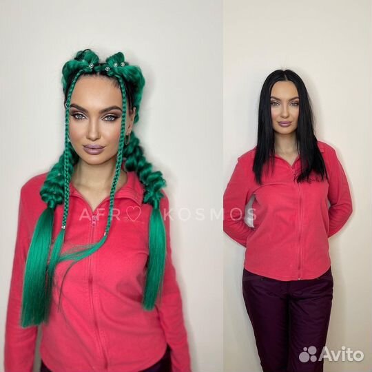 Косы с канекалоном афрохвост брейды