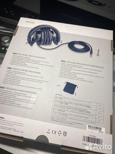 Наушники audio technica ath m30x